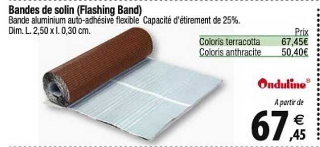 bandes de solin (flashing band)