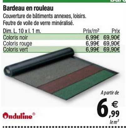 bardeau en rouleau onduline