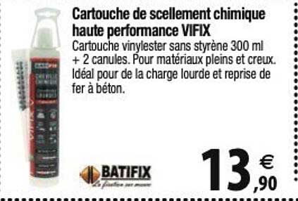 batifix cartouche de scellement chimique haute performance vifix