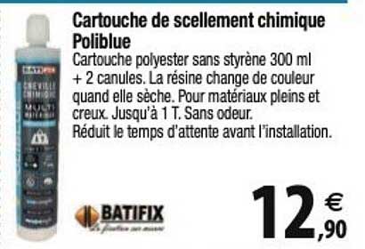 batifix cartouche de scellement chimique poliblue