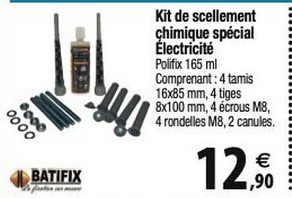 batifix kit de scellement chimique spécial électricité