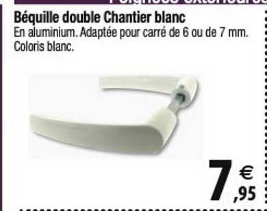 béquille double chantier blanc