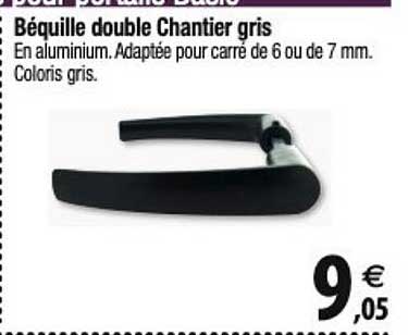 béquille double chantier gris