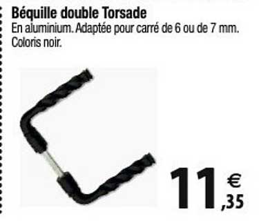 béquille double torsade