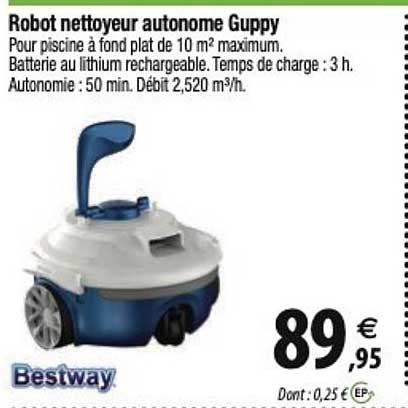 bestway robot nettoyeur autonome guppy