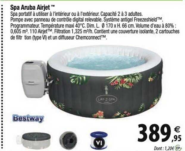 bestway spa aruba airjet