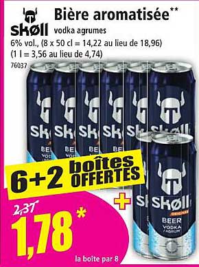 bière aromatisée vodka agrumes skoll