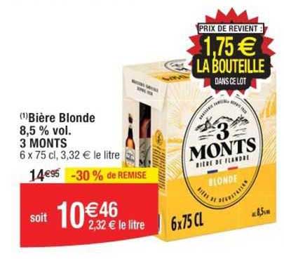 bière blonde 8,5% vol. 3 monts