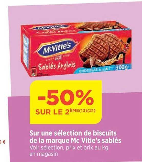 biscuits de la marque mc vitie's sablés
