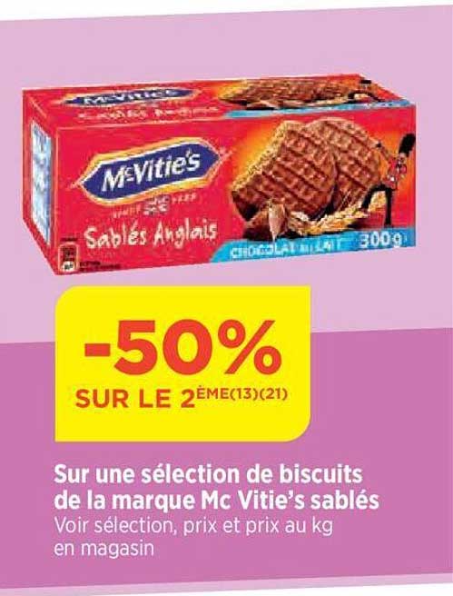biscuits de la marque mc vitie's sablés