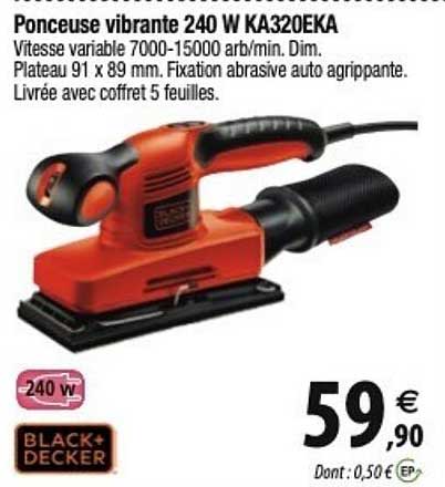 black+decker ponceuse vibrante 240w ka320eka