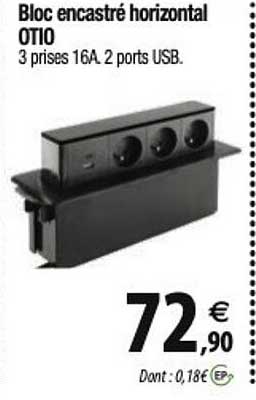 bloc encastré horizontal otio