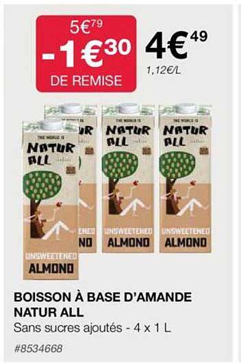 boisson à base d'amande natur all