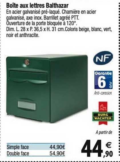 boîte aux lettres balthazar