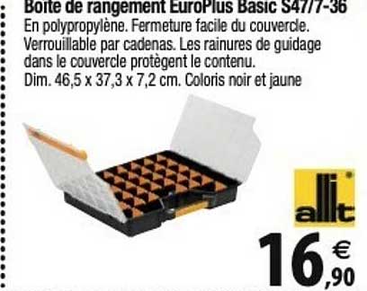 boîte de rangement europlus basic s47/7-36