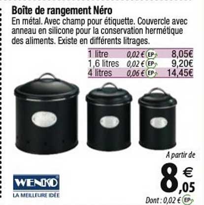 boîte de rangement néro wenko