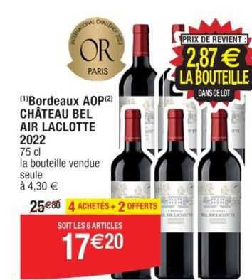 bordeaux aop château bel air laclotte 2022