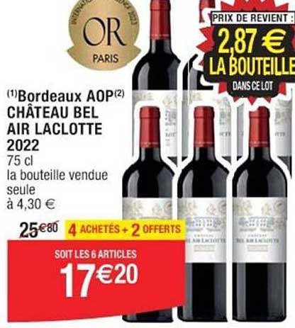 bordeaux aop château bel air laclotte 2022