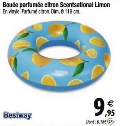bouée parfumée citron scentsational limon bestway
