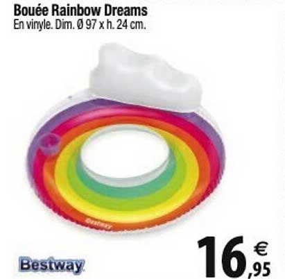 bouée rainbow dreams bestway