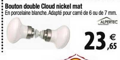 bouton double cloud nickel mat