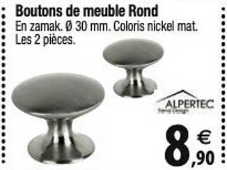 boutons de meuble rond alpertec