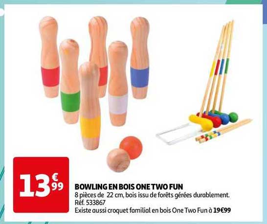 bowling en bois one two fun