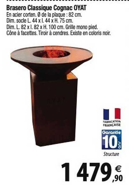 Brasero Classique Cognac Oyat