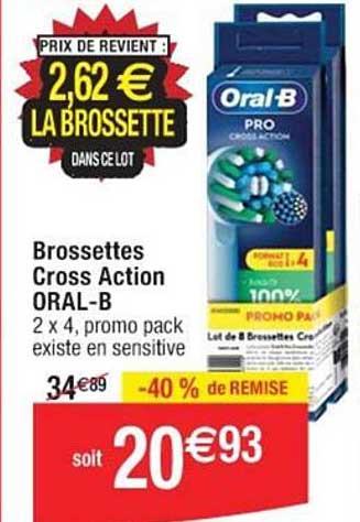 brossettes cross action oral-b