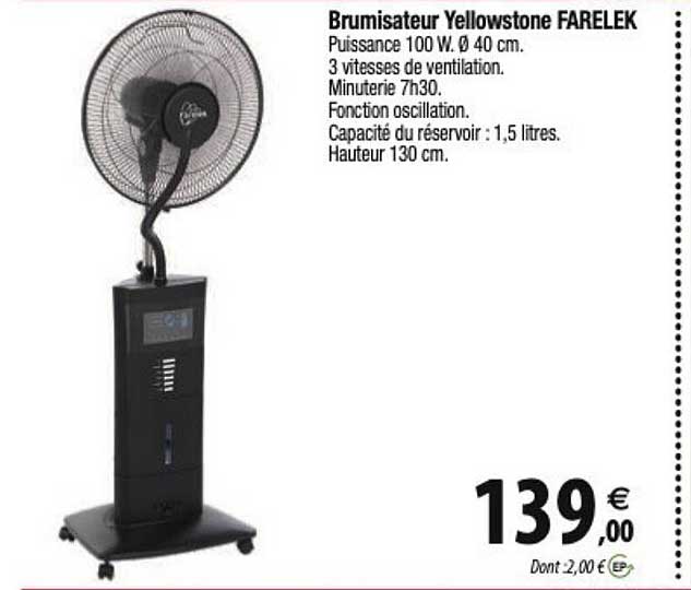 brumisateur yellowstone farelek