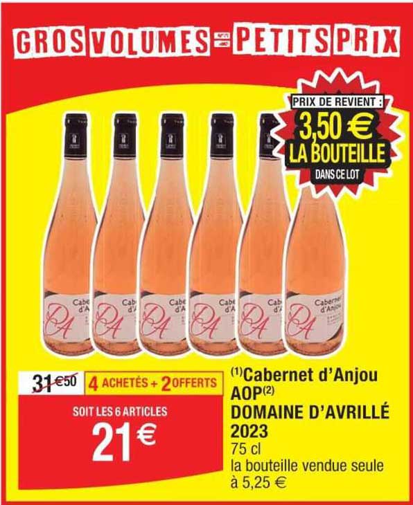 cabernet d'anjou aop domaine d'avrillé 2023