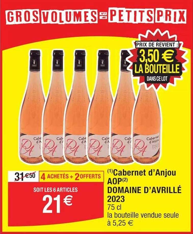 cabernet d'anjou aop domaine d'avrillé 2023