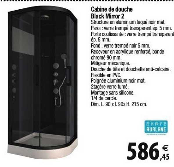 cabine de douche black mirror 2