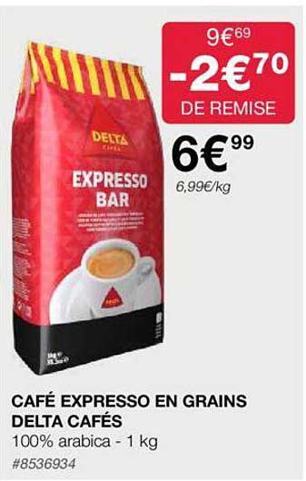 Café Expresso En Grains Delta Cafés