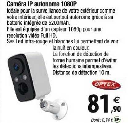 caméra ip autonome 1080p optex
