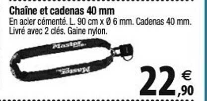 chaîne et cadenas 40mm