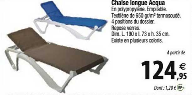 chaise longue acqua