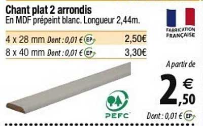 chant plat 2 arrondis