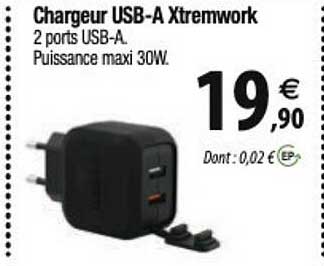 chargeur usb-a xtremwork