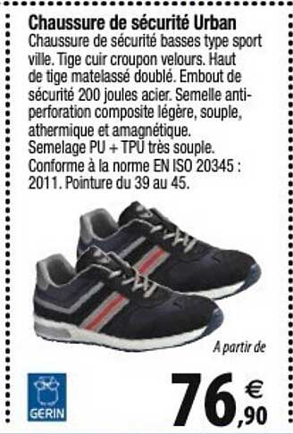 chaussure de sécurité urban gerin
