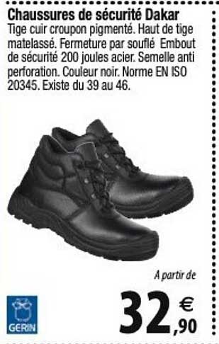 chaussures de sécurité dakar