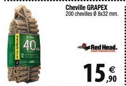 cheville grapex red head.