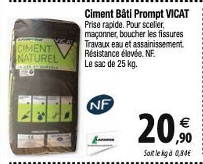 ciment bâti prompt vicat