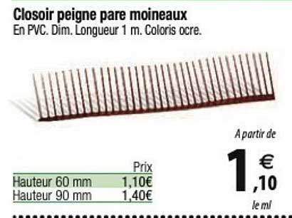 closoir peigne pare moineaux