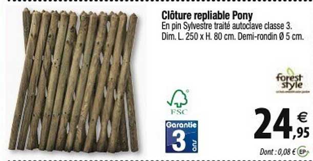 clôture repliable pony forest style