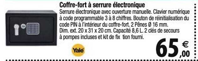 coffre-fort à serrure électronique