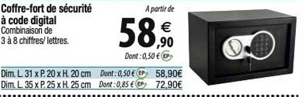 Coffre-fort De Sécurité à Code Digital