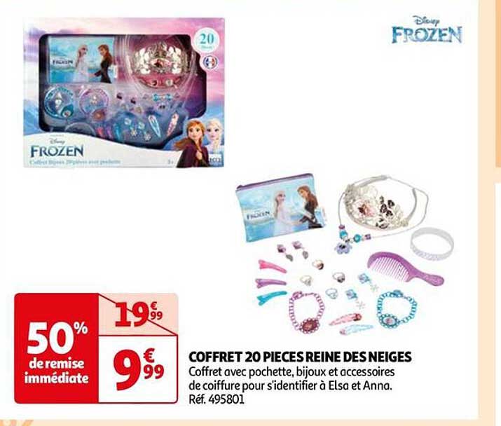 coffret 20 pièces reine des neiges disney frozen