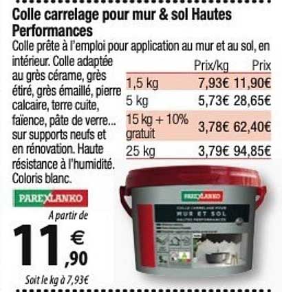 colle carrelage pour mur & sol hautes performances