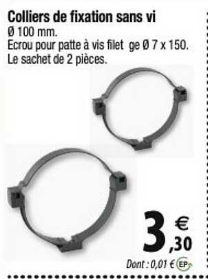 colliers de fixation sans vi